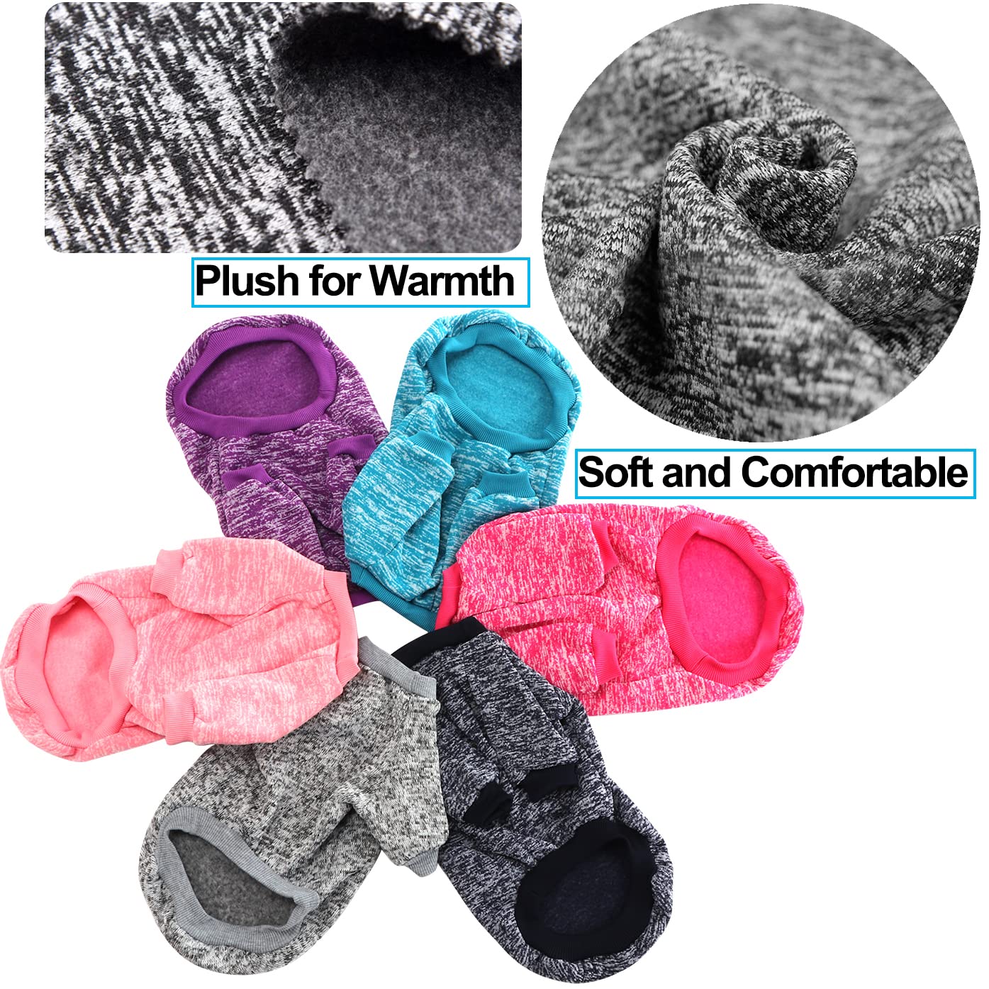 HuaLiSiJi Dog Jumper Medium Chihuahua Jumper Christmas Sweater Fleece Inside Soft Cozy, Colour Vibrant Easy to Take On and Off (Pink+Grey, M) in use