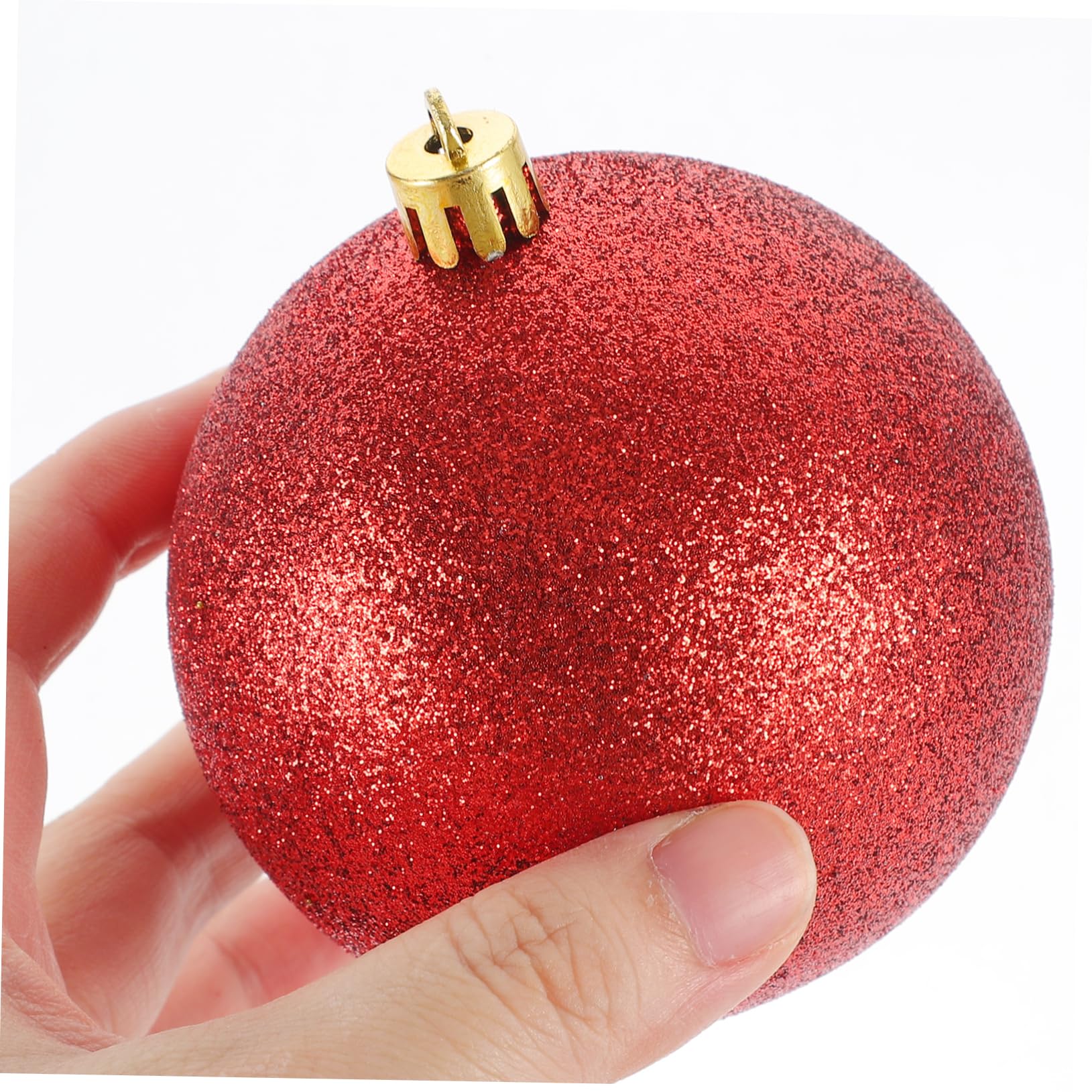 TOPBATHY 90 Piezas Decoraciones de Navidad Colgando Bolas de Navidad Adornos navideños con Purpurina Colgantes navideños Christmas Tree Decoraciones del árbol de Navidad el plastico