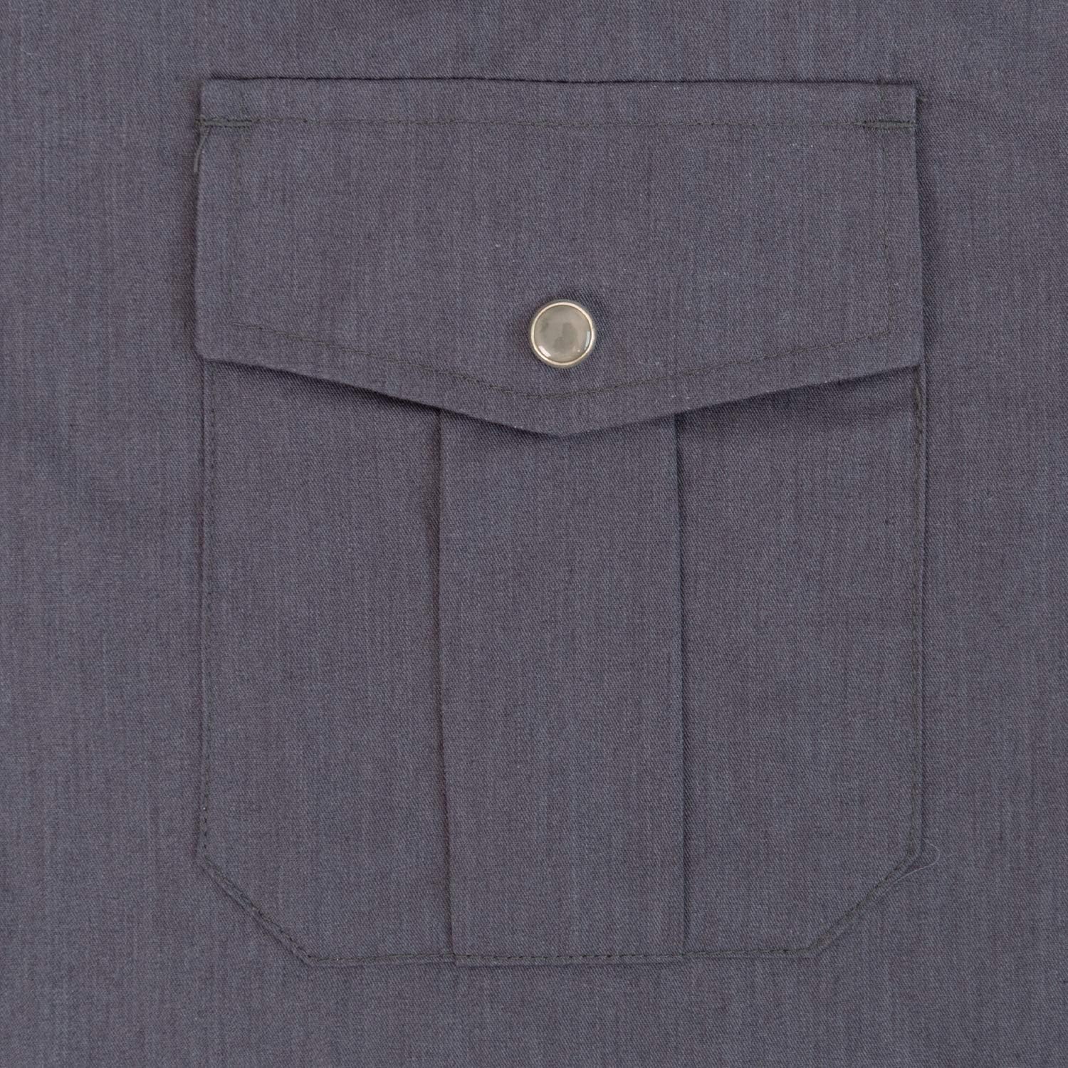 Dress Shirt for Men Western Cowboy Long Sleeve Casual Two Pockets Work Solid Pearl Snap Buttons Up Wrinkle Free Shirts - Image 4