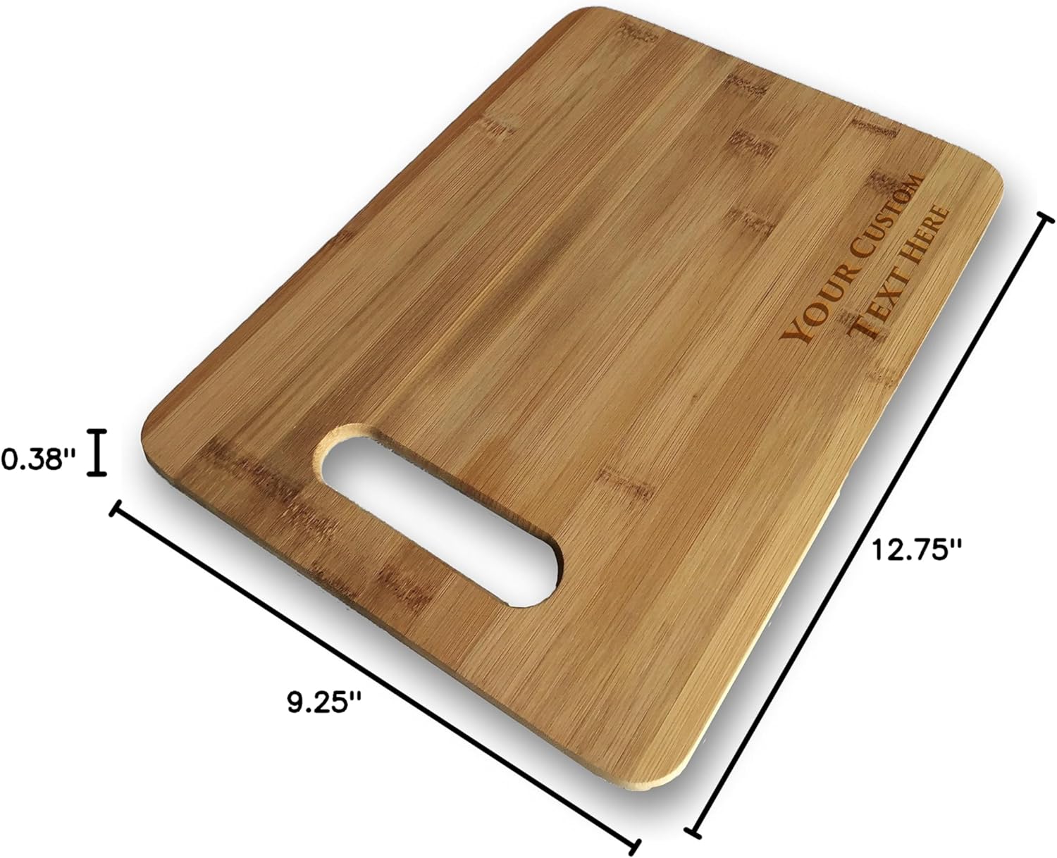 Custom Personalized Laser Engraved Bamboo Cutting Board - Wedding, Housewarming, Anniversary, Birthday, Holiday, Gift For Him, For Her, For Boys, For Girls, For Husband, For Wife, For Them, For Couple