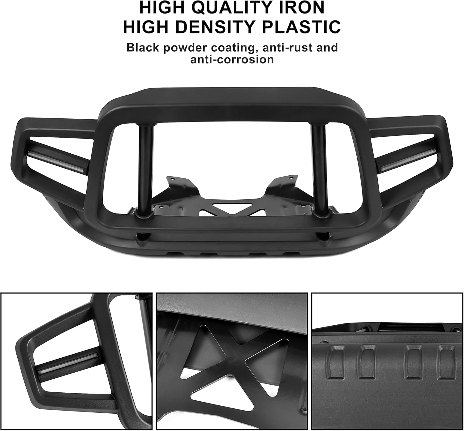 SAUTVS Front Bumper Guard with LED Light for Can-Am Ryker, Front Profile Bumper Guard Protector with LED Accent Light for Can Am Ryker 600 900 Sport Rally All Models Accessories (Replace #219401108)