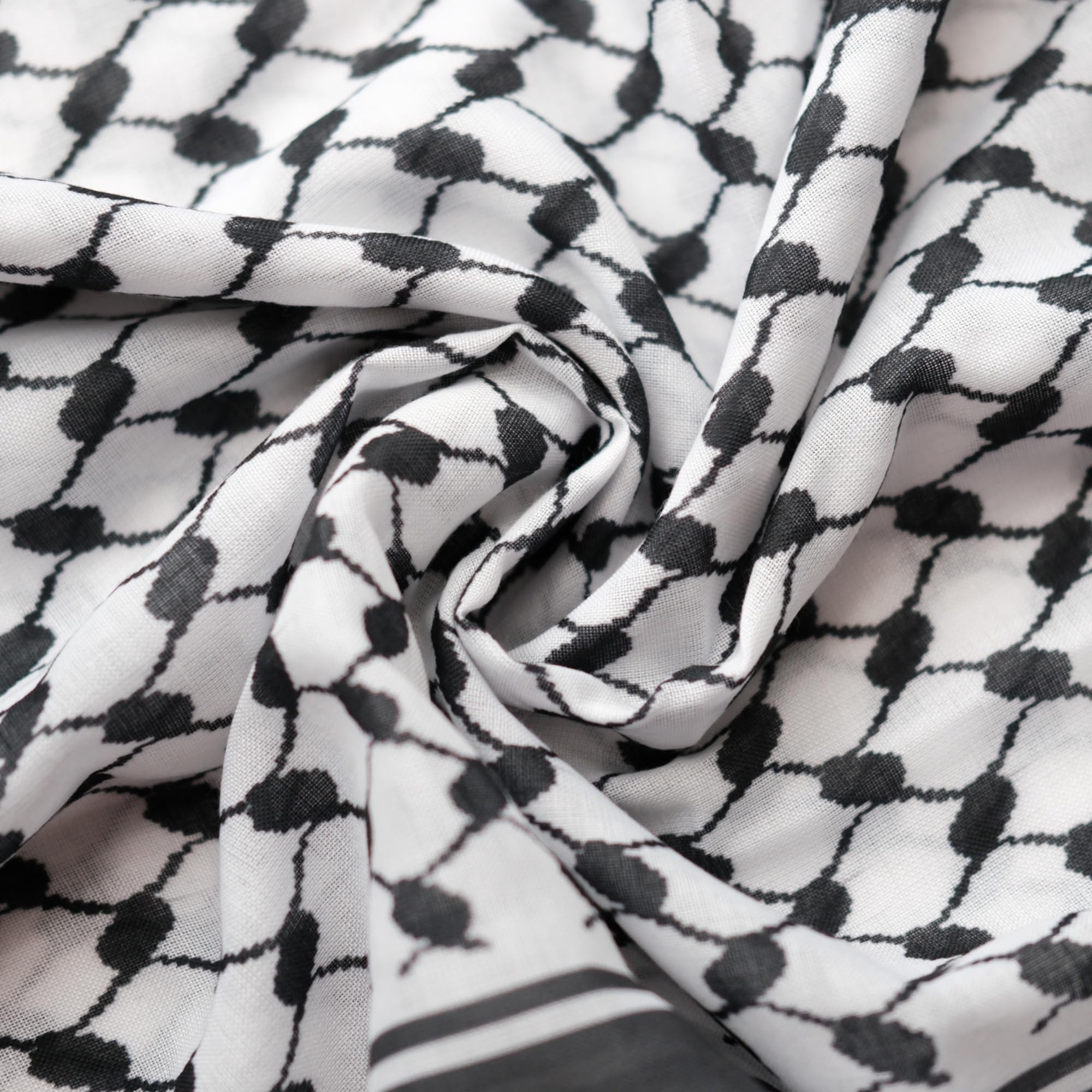 NINGUANG keffiyeh Arab scarf for men, shemagh tactical scarf men, hirbawi keffiyeh, arab palestinian scarf for men women. (Red Green)