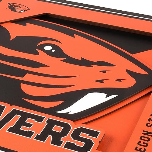 Miniatura 4 de YouTheFan NCAA Oregon State Beavers 3D Logo Series - Arte de pared - 12 x 12