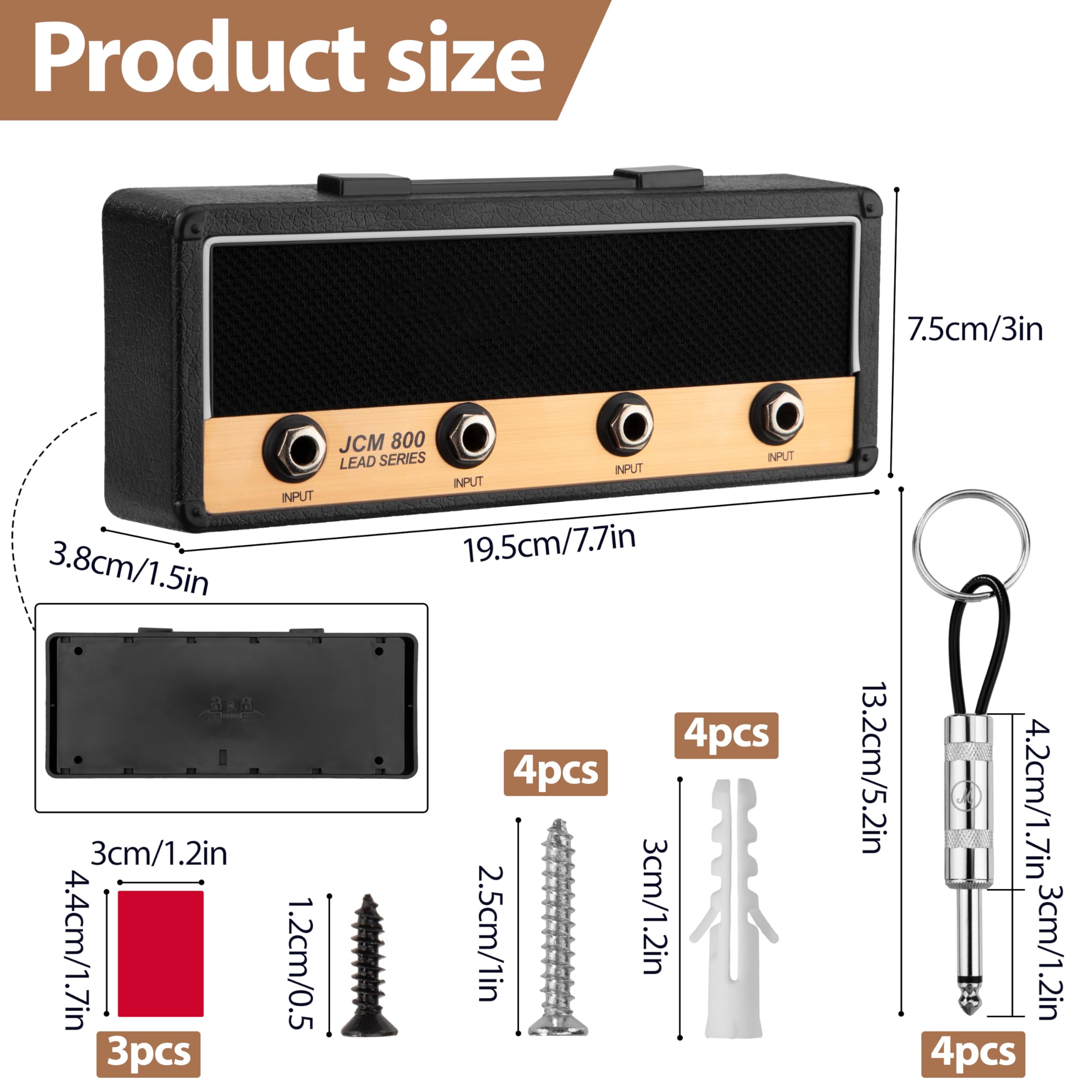Portachiavi Da Parete A Forma Di Chitarra - 4 Spine Per Chiavi, Design Retrò Per Appassionati Di Musica - Foto 8