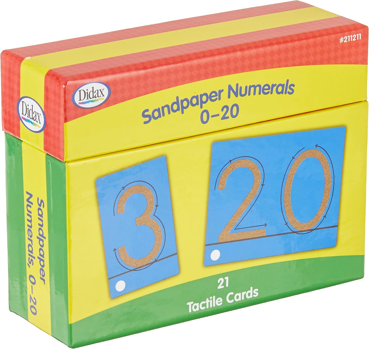Didax Educational Resources Sandpaper numerals 020 Cards