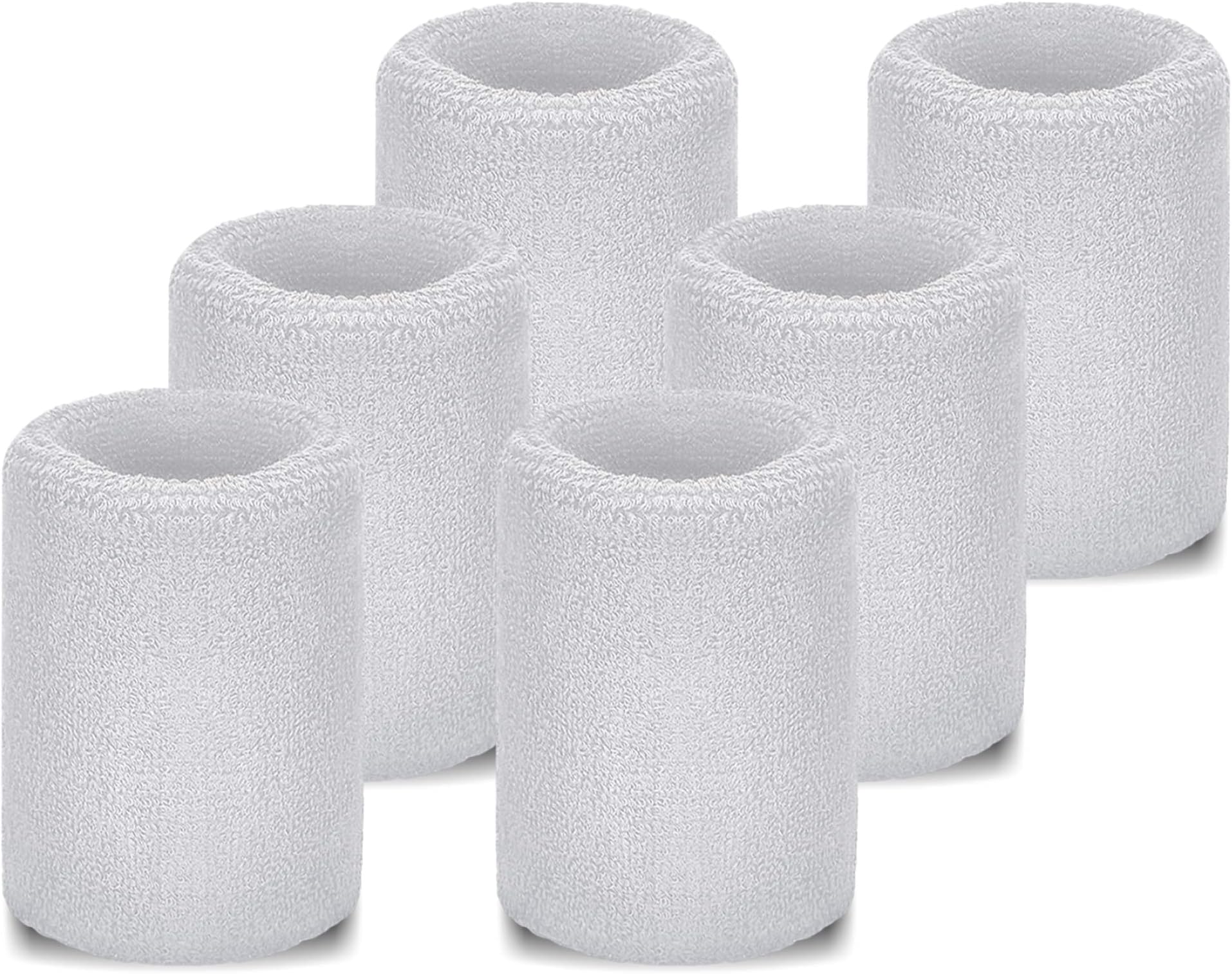 OutdoorEssentialsSweatbands & Wristbands - Wrist Sweat Bands Headbands for Men & Women - Multipack Terry Cloth Headbands or Wrist Bands for Working Out, Tennis, Basketball, Football, Gymnastics