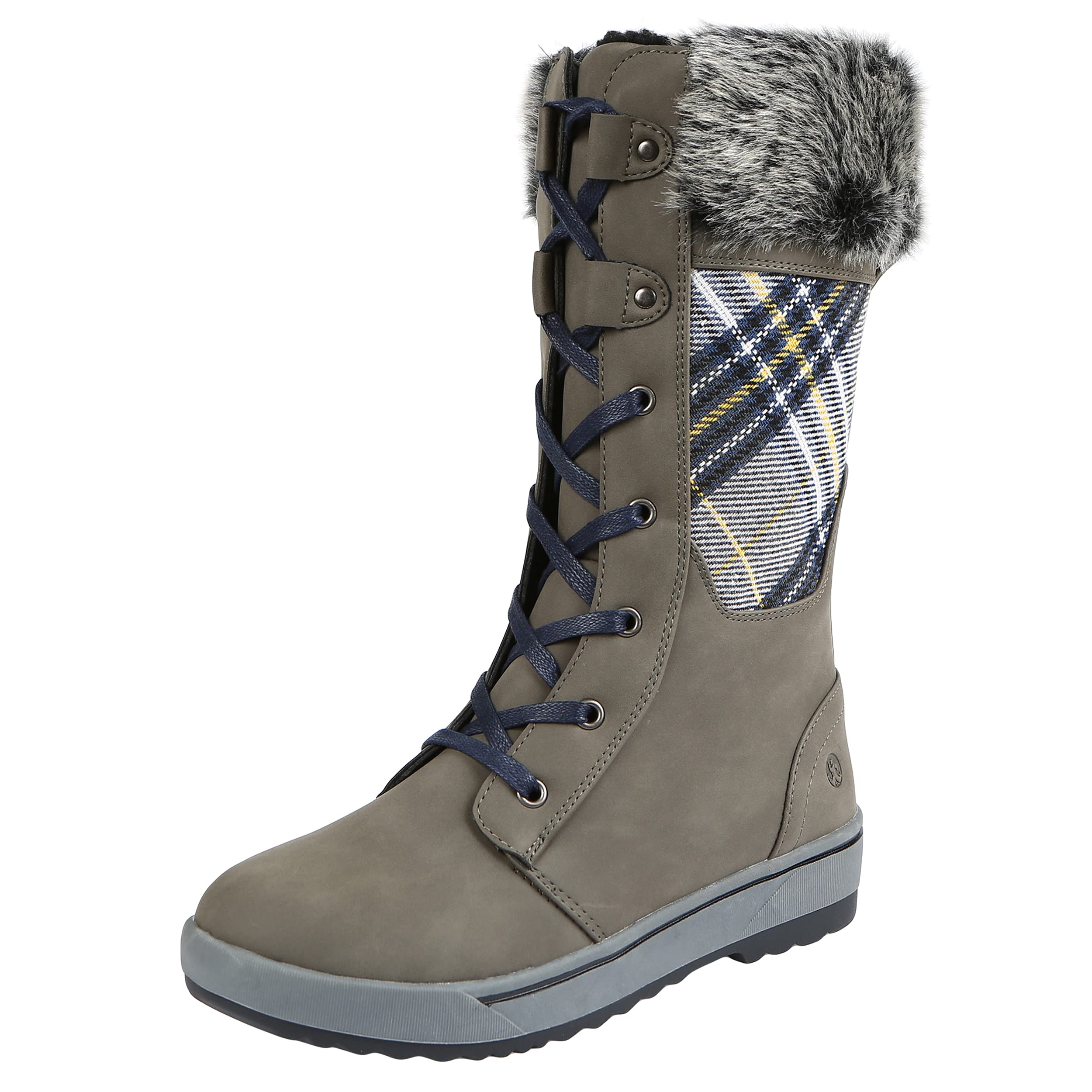 Northside Women's Bishop Cold Weather Fashion Boots - Durable Multi Directional TPR Outsole - Speed Lacing Beber Top Layer Removable EVA Insole - Cold