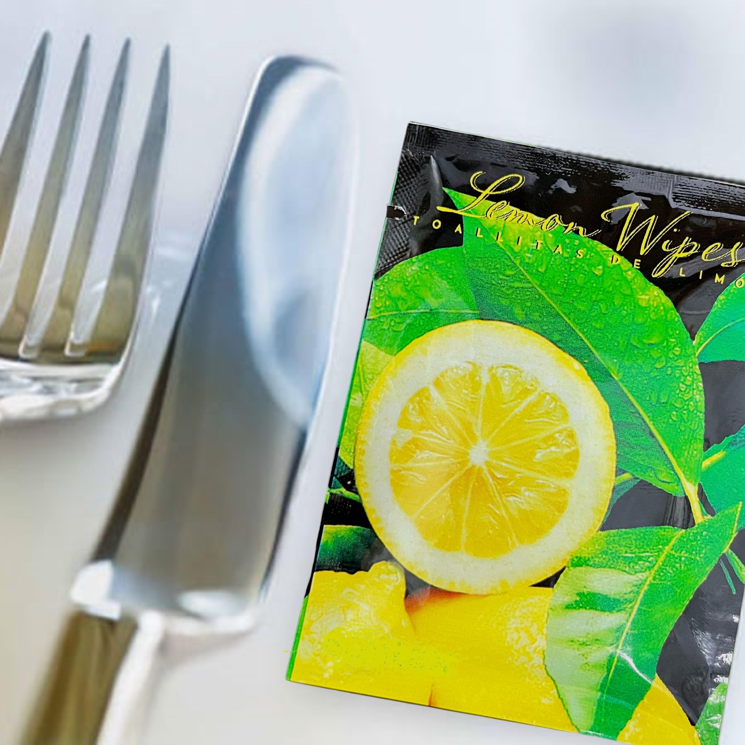 Toallitas Refrescantes Limón – Para Manos – Sobres Individuales – Uso Doméstico y Restaurantes – Lemon Wipes Suaves y Húmedas – Eliminan el olor de Pescado, Marisco, Frituras, Barbacoa
