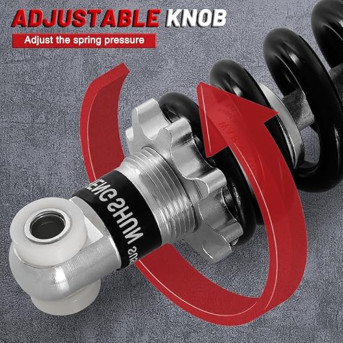 Miniatura 24 de Amortiguador trasero de bicicleta de montaña de 7.480 in y 1500 libras: Amortiguador trasero MTB con resorte helicoidal ajustable, se adapta