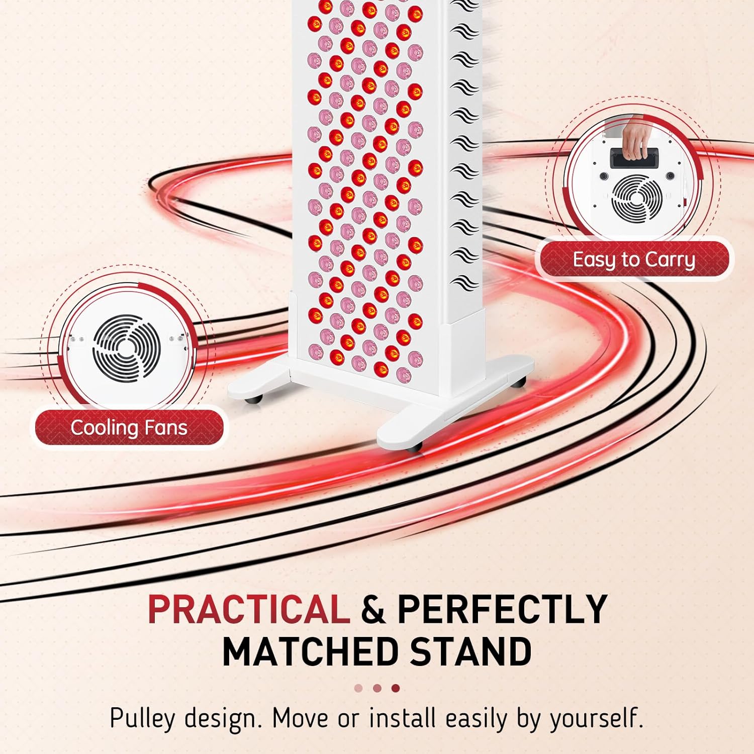 200 LEDs Red Light Therapy Device, Red Light 660nm & 850nm Near Infrared Light Therapy Panel for Body Face, Red Light Therapy with Timer Controller for Pain Relief, Skin Beauty & Anti-Aging