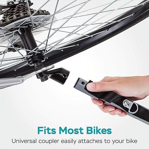 Miniatura 5 de Quick-N-EZ - Remolque de doble remolque detrás de la bicicleta para niños pequeños, niños, se convierte en cochecito, corredor, toldo 2 en 1,