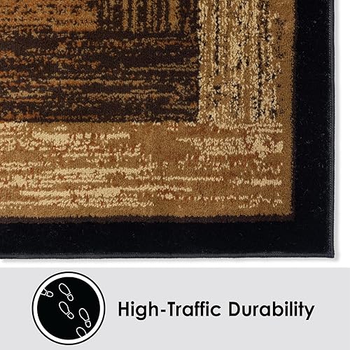 Vista 17 de Home Dynamix - Alfombra moderna, contemporánea Royalty Vega, negro/beige, rectángulo de 1.9 x 7.2 pies