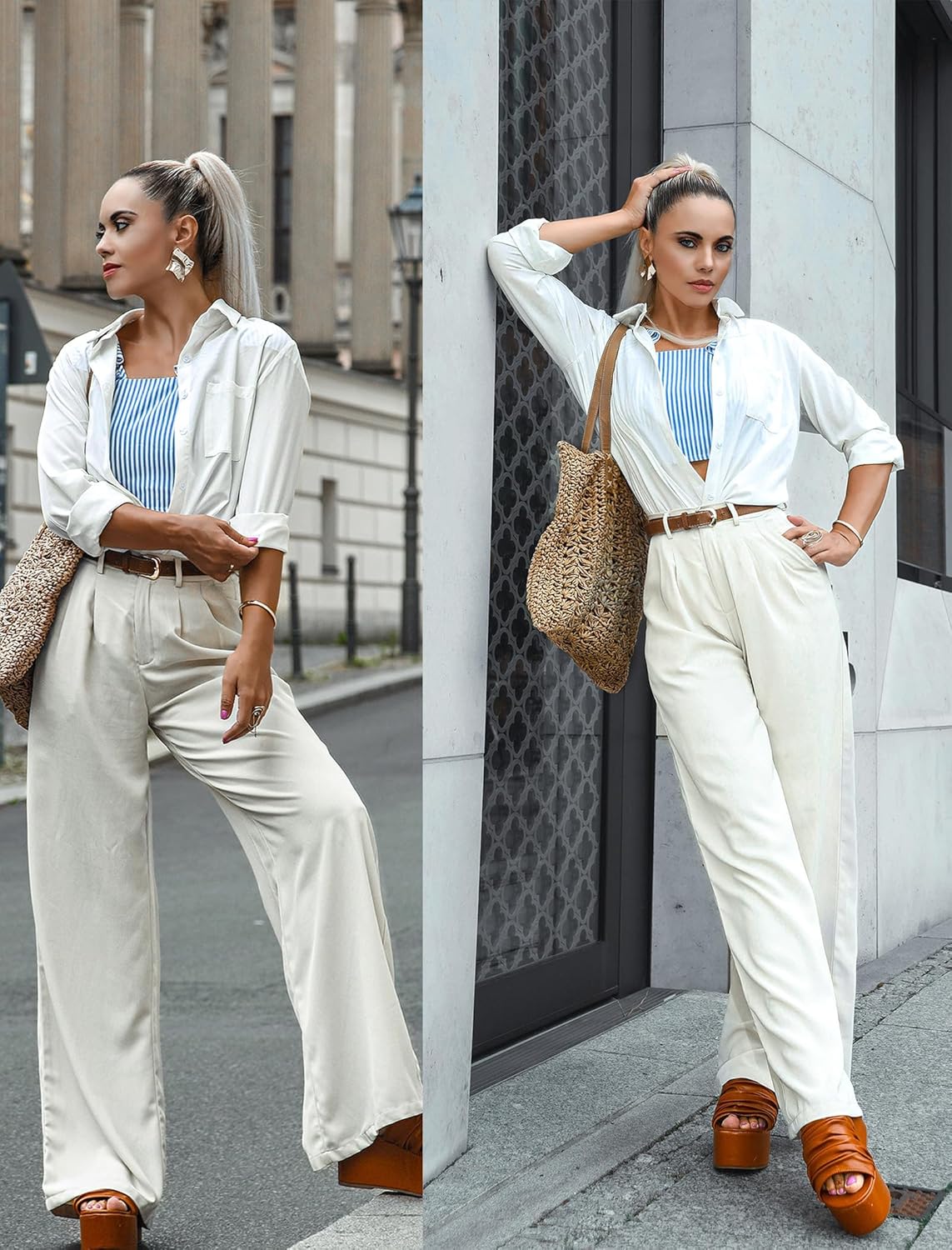 ZEAGOO Button Down Shirt for Women Long Sleeve Blouses Floral Printed Tops Business Casual Work Outfits S-XXL - Image 7