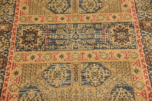 Miniatura 6 de Unique Loom Palace Collection - Alfombra tradicional, bohemia, medallón de 2 pies y 7 pulgadas x 10 pies 0 pulgadas, azul marinooliva