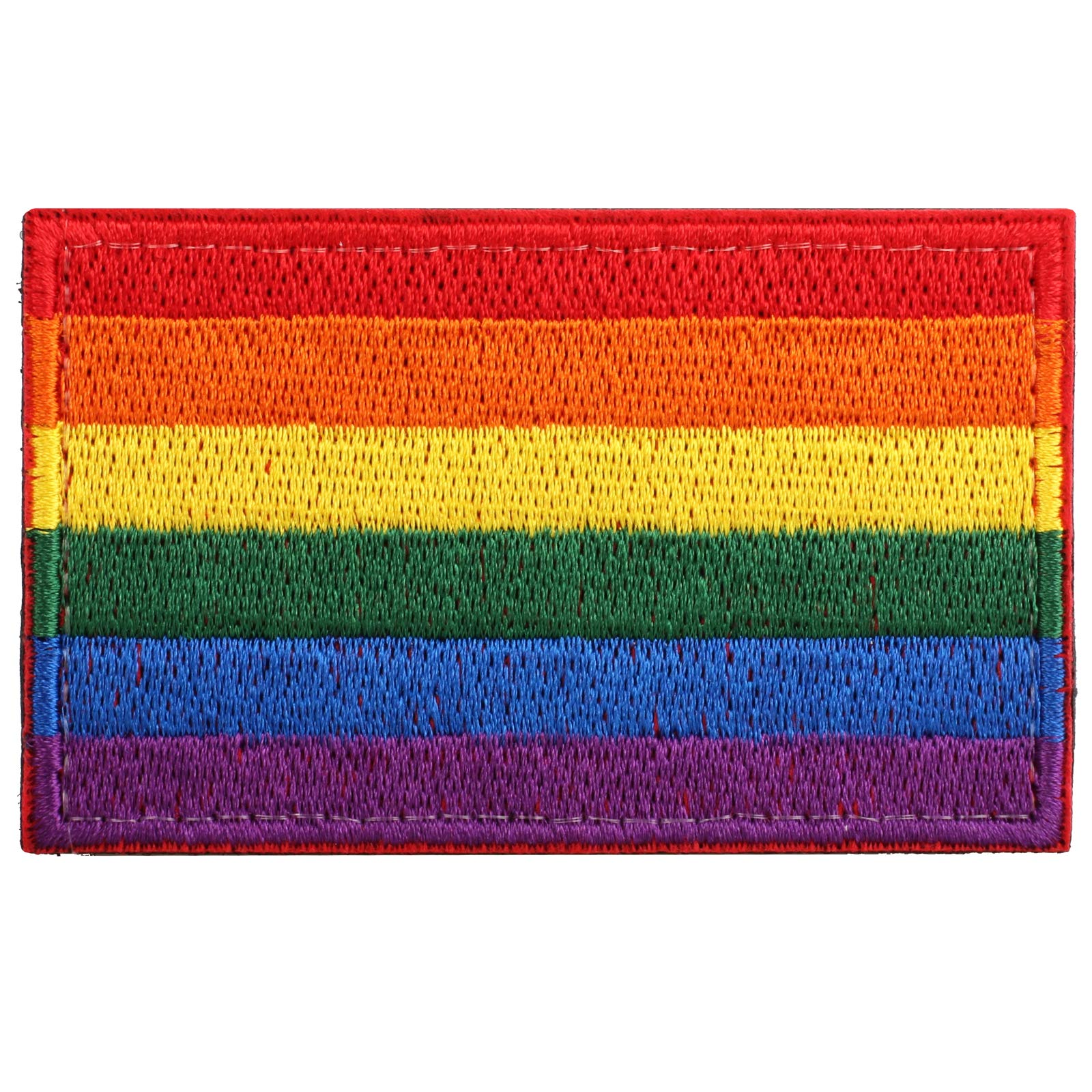 LIVANS Rainbow Flag Patch Gay Pride Lesbian Right Patch, LGBT Gay Rights Emblem Rainbow Embroidered Patch Tactical Patch