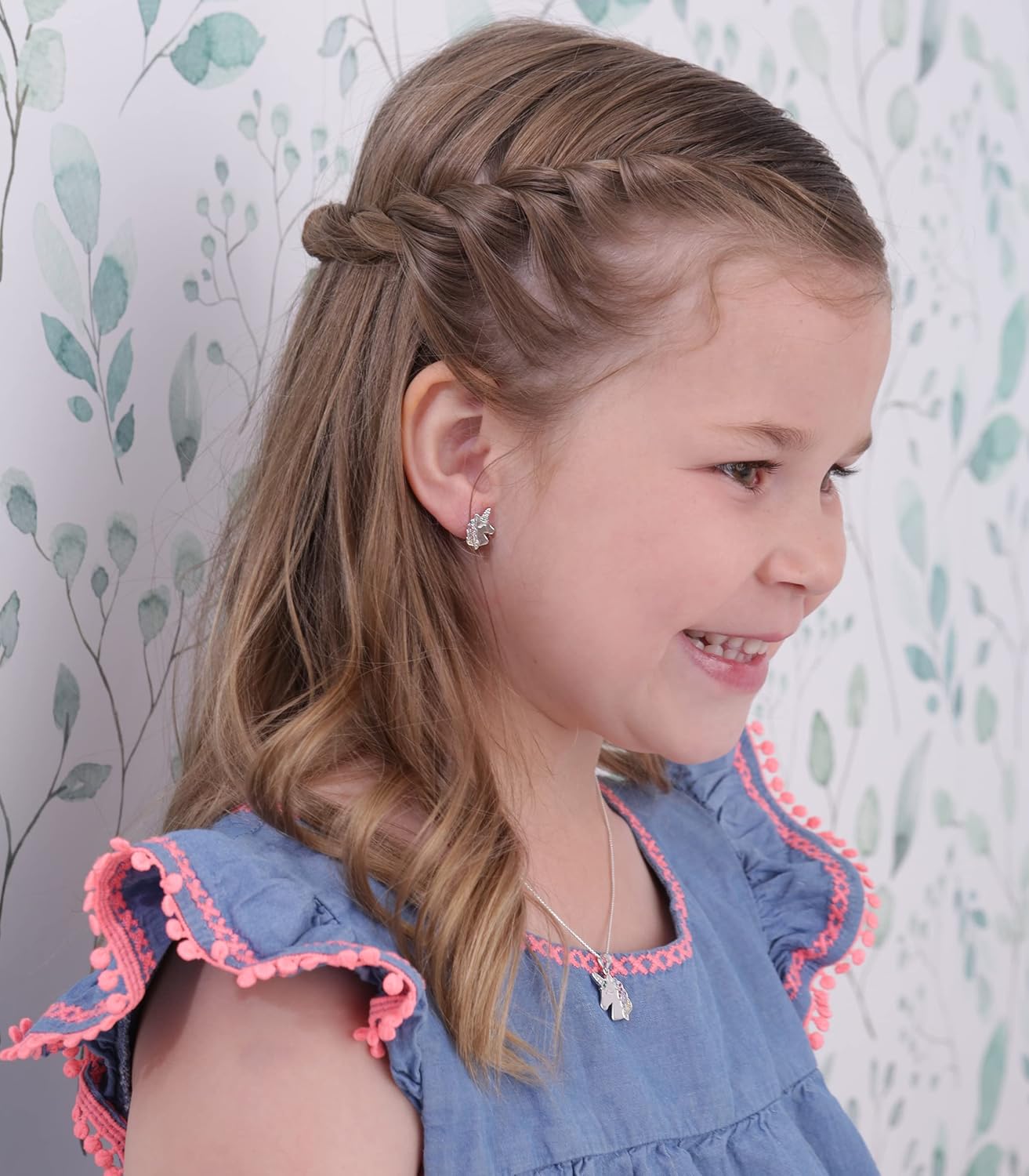 Cherished Moments Girl's 925 Sterling Silver Unicorn Necklace with Sparkling CZs