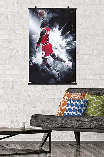 Miniatura 2 de Trends International Michael Jordan - Póster de pared Burst, 34 pulgadas de largo x 22.4 W, paquete de póster y clip