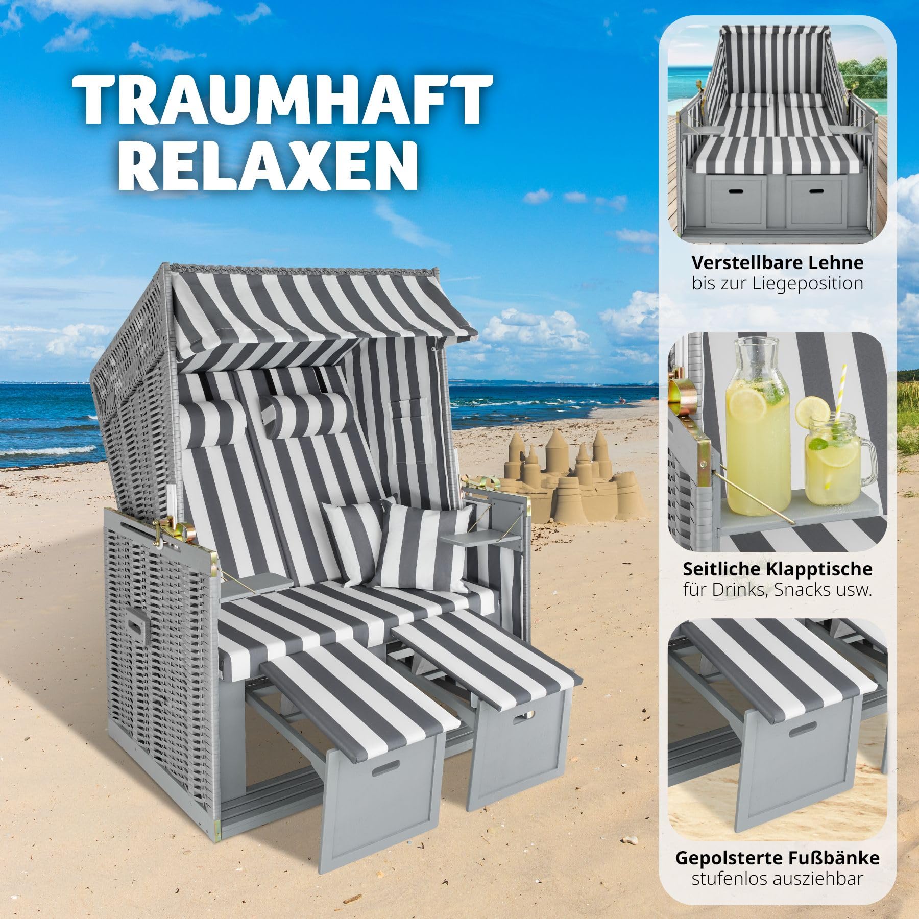 tectake strandkorb