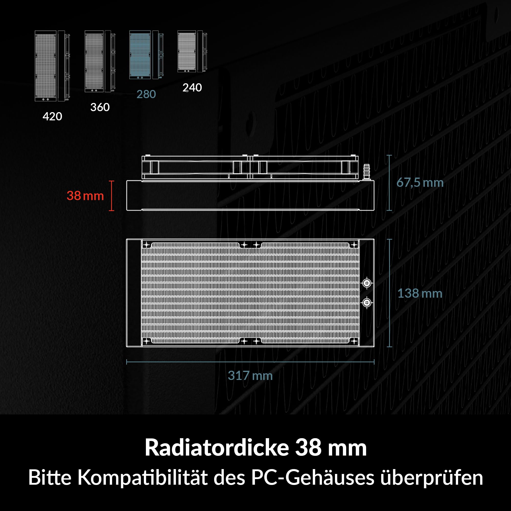 ARCTIC Liquid Freezer III 280 A-RGB - Wasserkühlung PC, AIO CPU Wasserkühler, Intel & AMD, effiziente PWM-gesteuerte Pumpe, Lüfter: 200–1900 rpm, LGA1851 und LGA1700 Contact Frame - Weiß