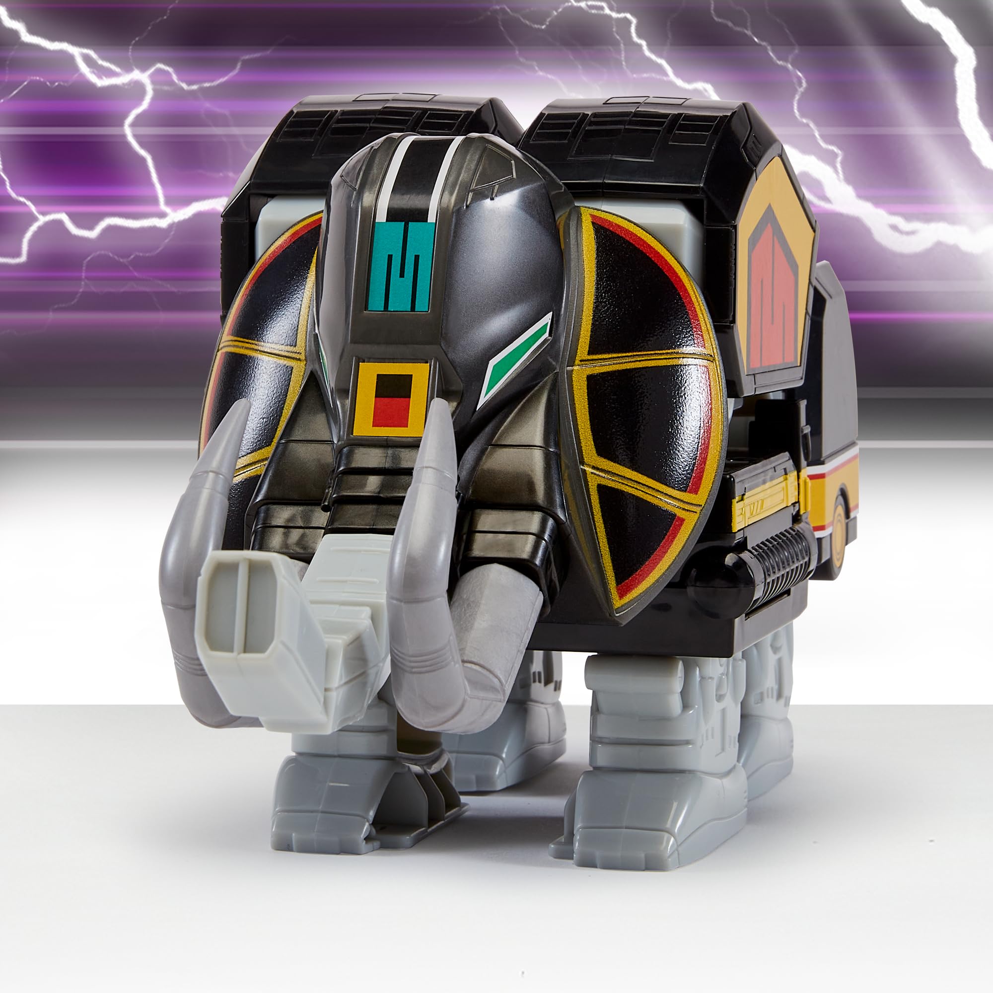 Power Rangers - Collezione Megazord, Zords articolato combinabile, statuetta, 20 cm, modello Mastodon Dinozord, per bambini dai 4 anni, PWG002