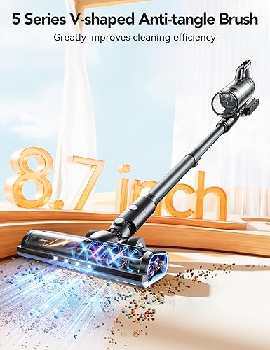 Miniatura 6 de Aspiradora inalámbrica recargable, potente aspiradora de 23000 pa para el hogar con taza de polvo XL, faros LED, tiempo de funcionamiento de 45