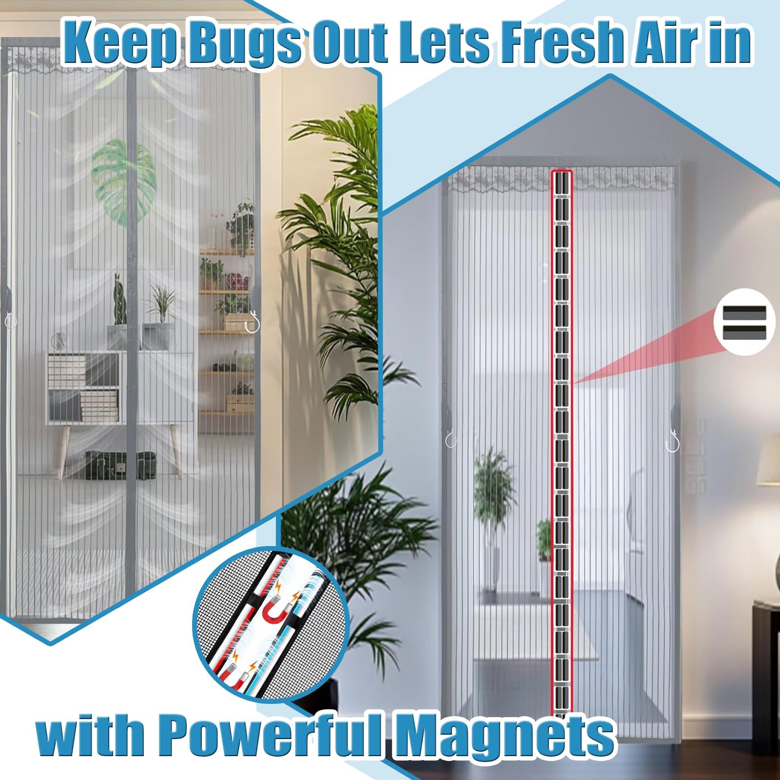 Zanzariera Magnetica 180x240cm | Per Porte E Finestre | Installazione Facile Senza Strumenti - Foto 3