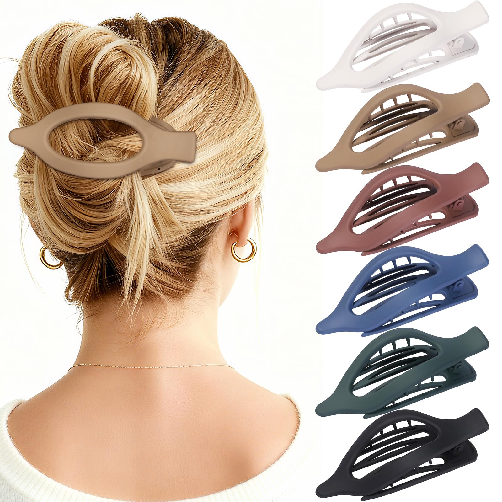 Flat Hair Clips for Women - 6 Pack -20