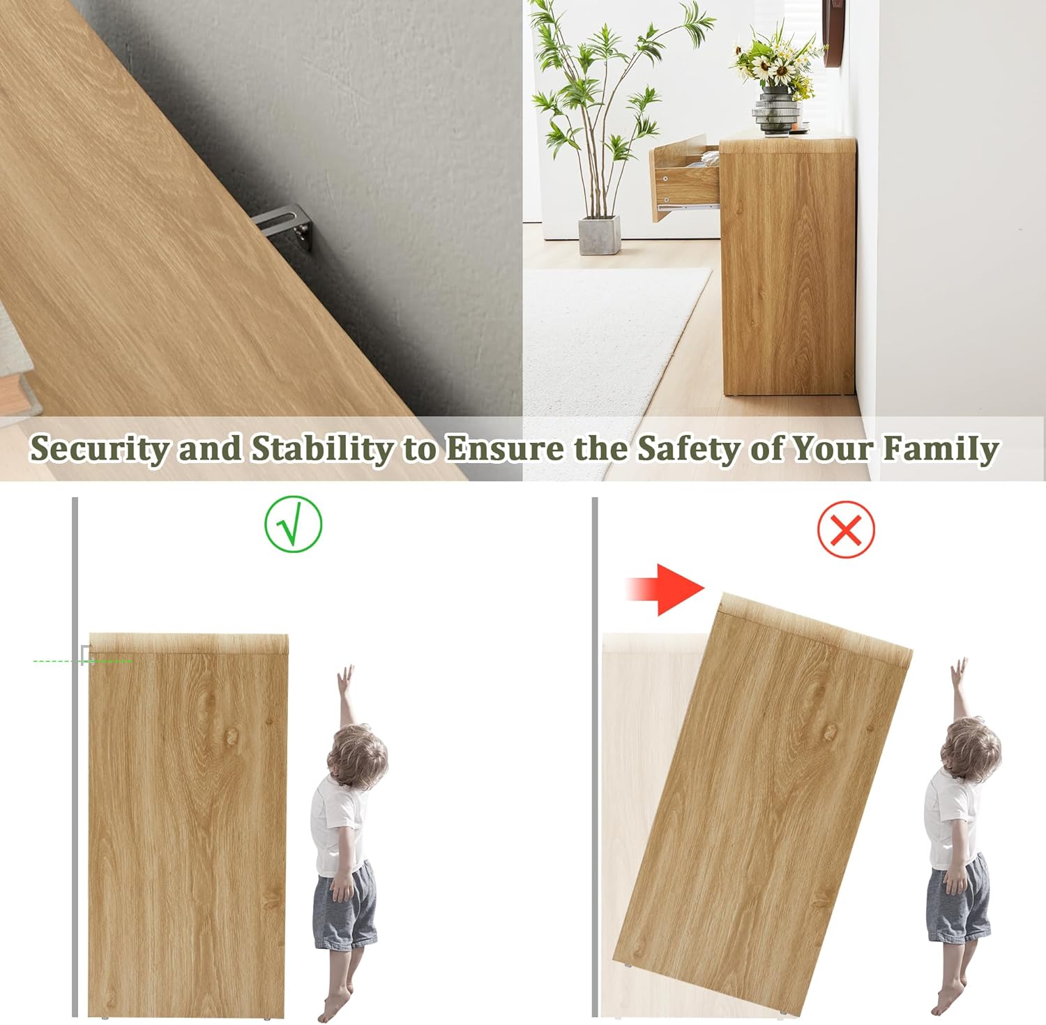 Fluted 6 Drawers Dresser for Bedroom, 53" Wide Mid Century Modern Chest of Drawer with Curved Profile Design, Large Double Wood Dresser for Living Room Natural 15.8"D x 53"W x 30.7"H (6 Drawers)