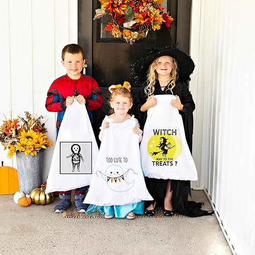 Miniatura 4 de Qualtry Bonita funda de almohada de Halloween para niños  Bolsa de regalos de Halloween con nombre  Cubo alternativo de Halloween para truco o trato