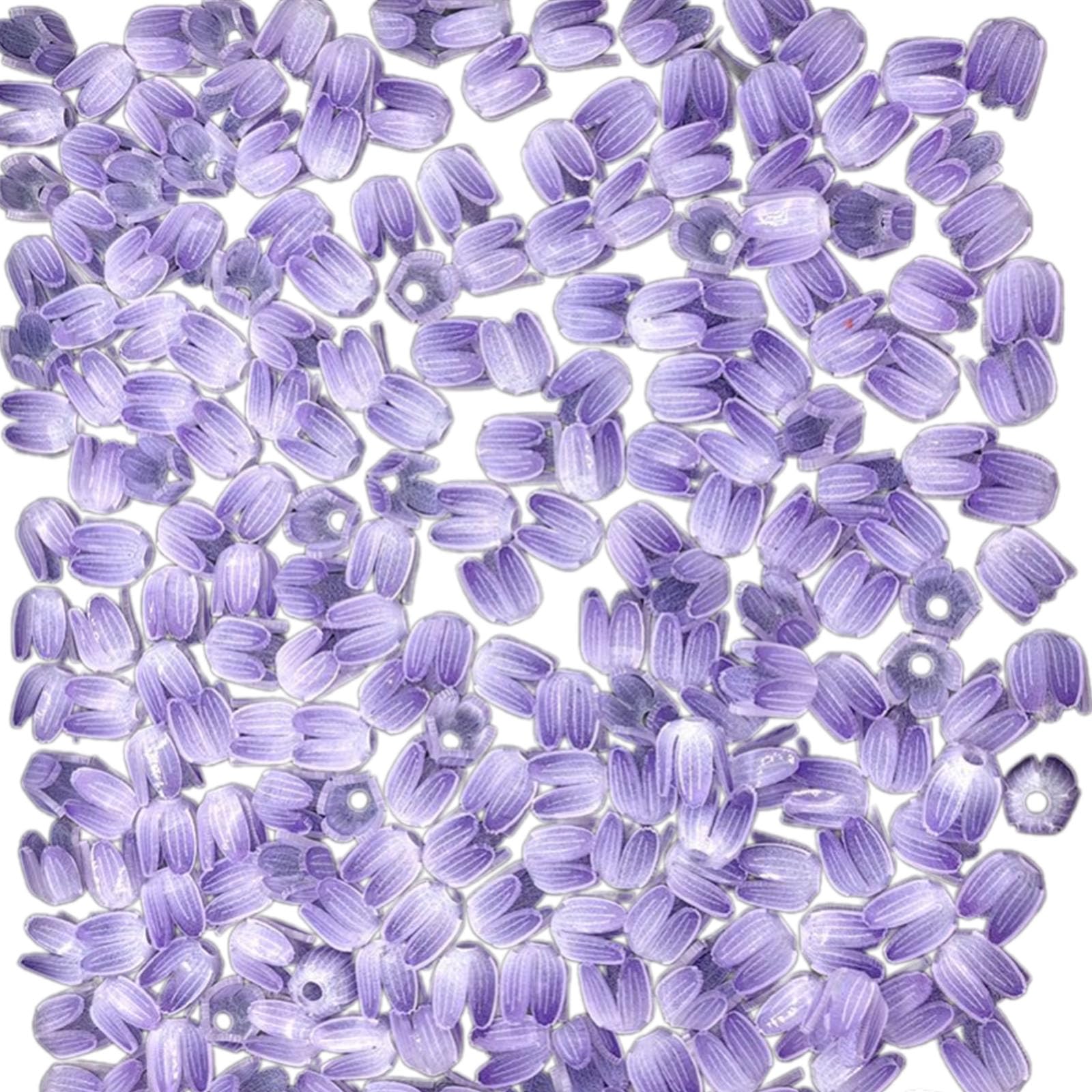carotoe 50 Pcs Color Print Tulips Buds Flowers Shape Acrylic Flower Beads Night Light Accessories for Jewerly Earring Making