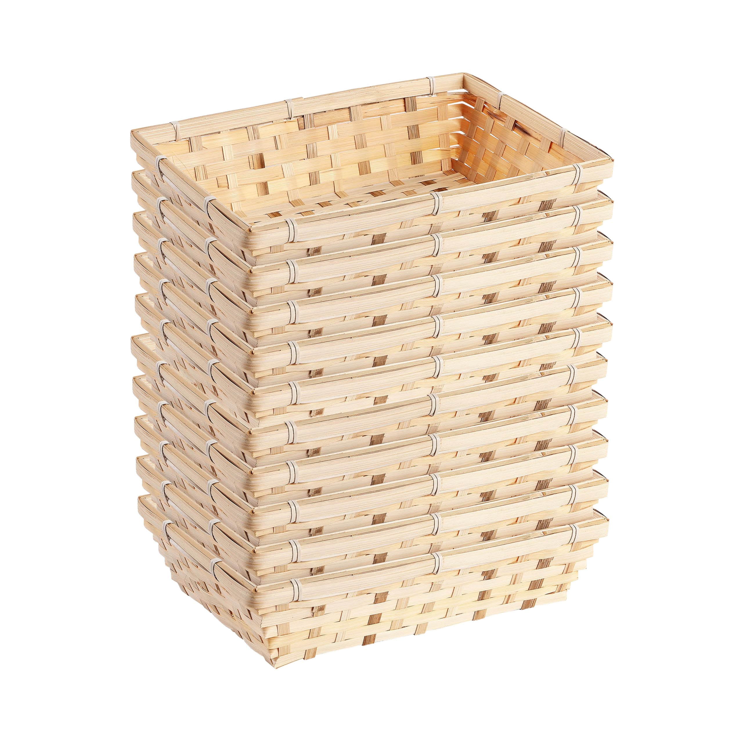 Wickerfield Set of 10 Bamboo Hamper Display Trays, XX Large Gift Baskets