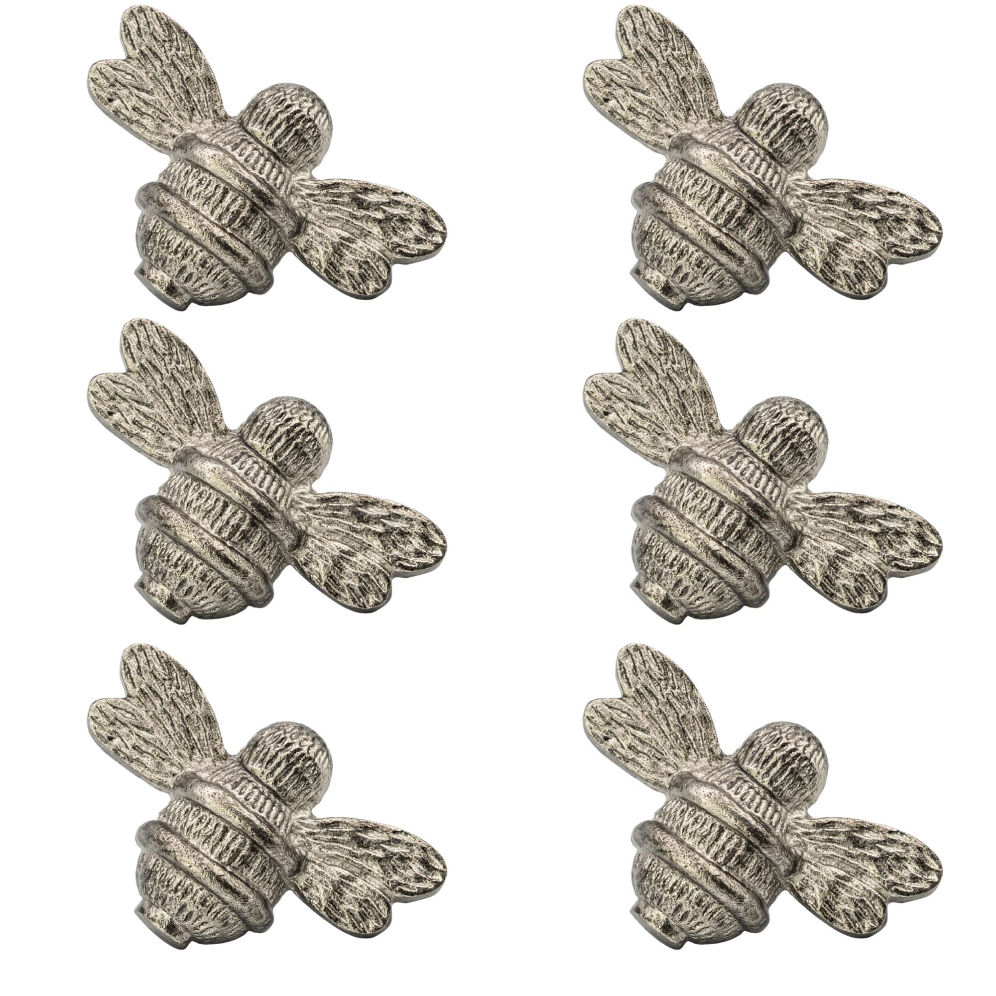 Brass bee 6 x Bumble Bee Drawer Knob | Drawer Handle | Bee Cabinet knob | Cupboards, Doors, Cabinets & Drawers (Pewter)