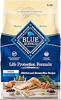 Blue Buffalo Life Protection Senior Dog Food, Chicken & Brown Rice, Joint Health Support, Natural Ingredients, 5-lb Bag