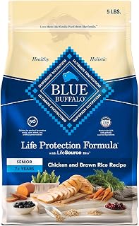 Blue Buffalo Life Protection Senior Dry Dog Food Chicken & Brown Rice 5lb - Joint Health, Natural Ingredients