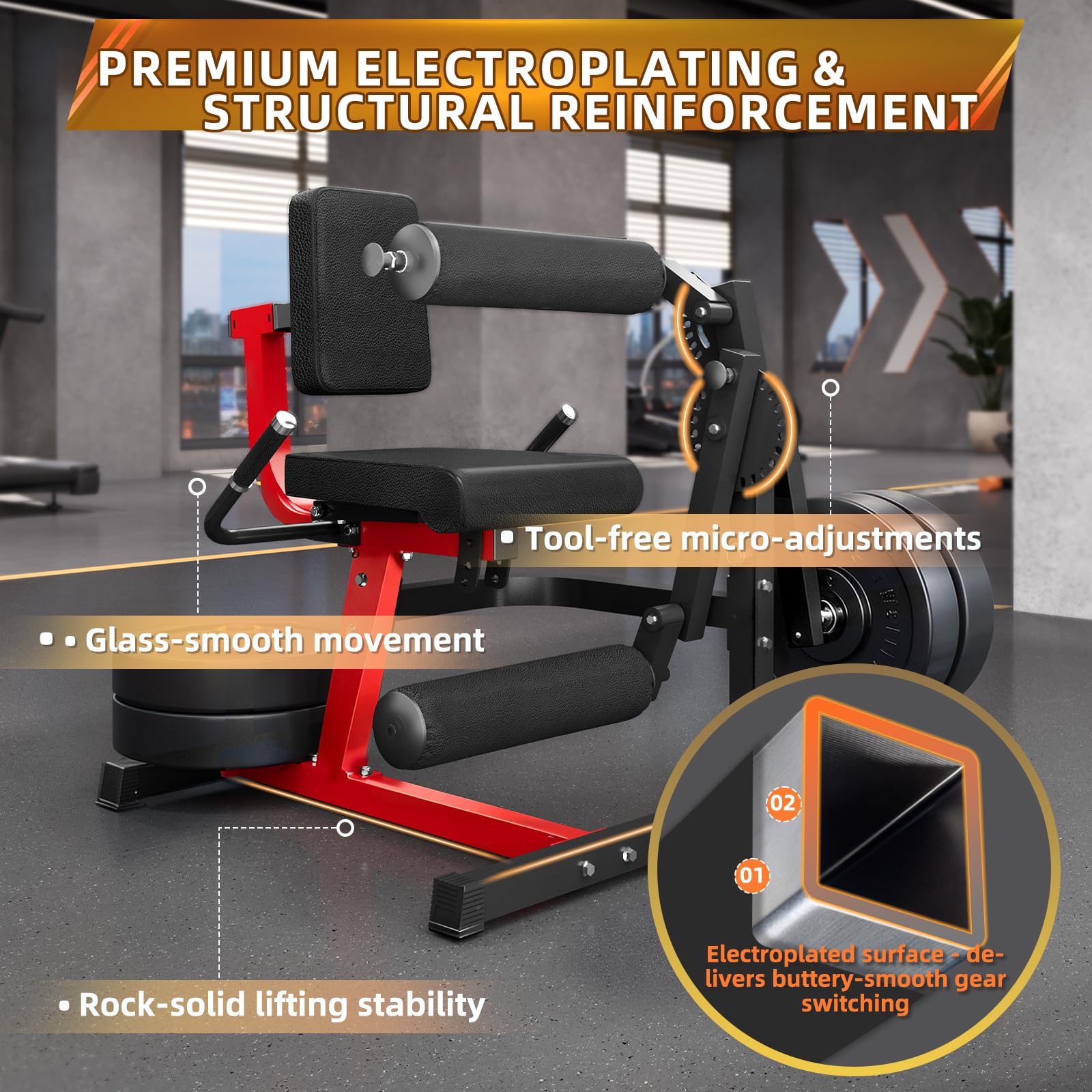 YODOLLA Beinstrecker und Curl-Gerät, Beinbeuger mit Beincurler, Robustes verstellbares Beinrotationsgerät, lastbares Home-Gym-Equipment für Oberschenkel