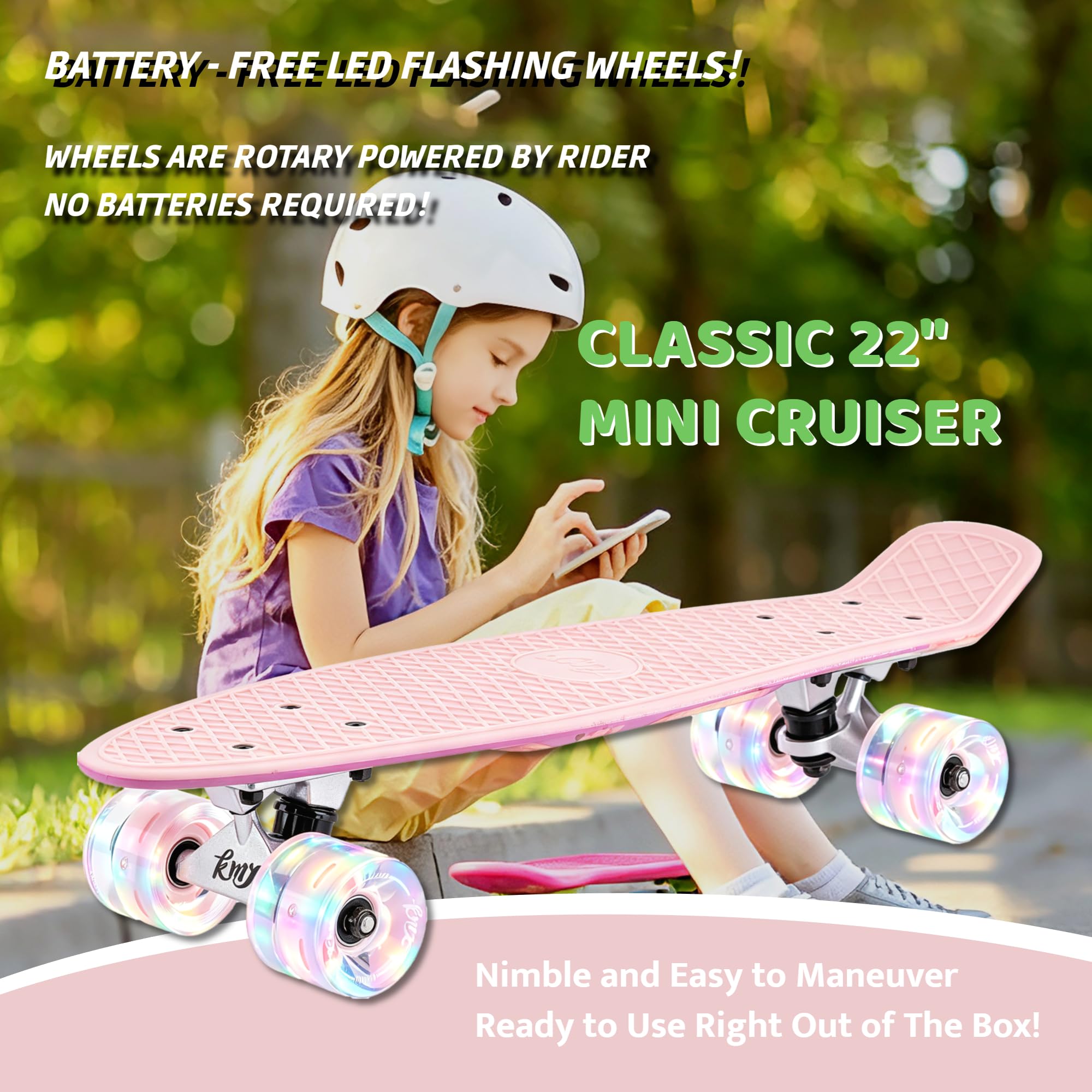 KMX 56 cm / 68.6 cm Complete Mini Cruiser plastikowa deskorolka dla początkujących