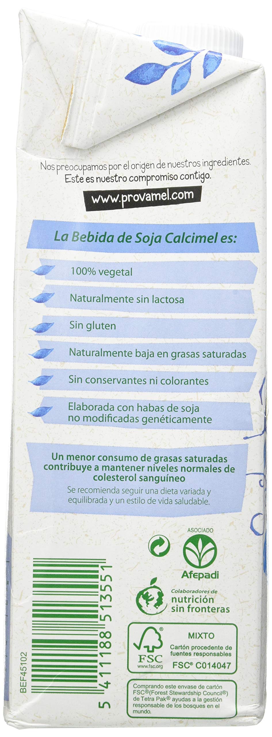 Santiveri - Bebida Soja Calcimel - Fuente de calcio y nutritiva, 1 Litro