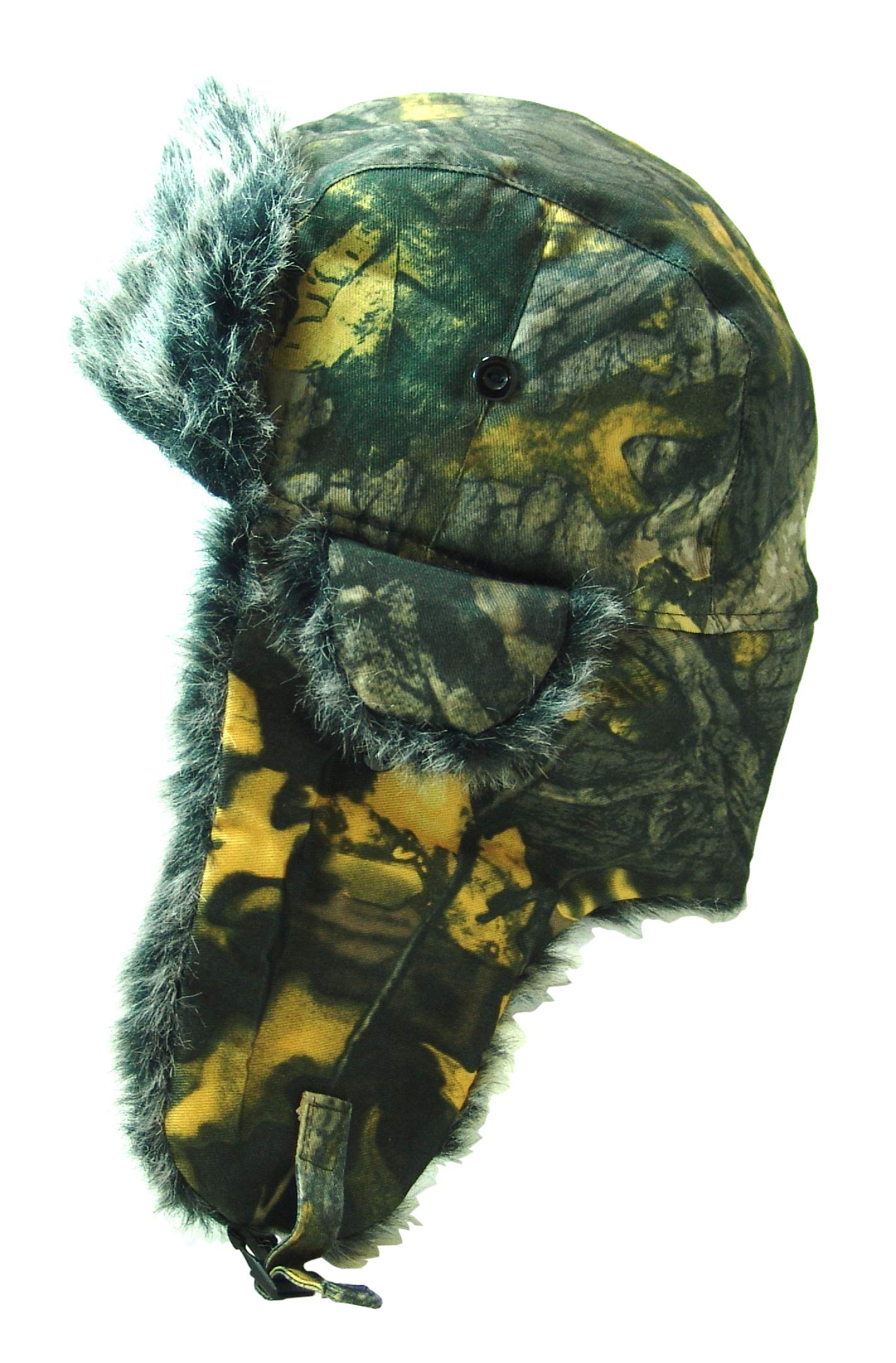 Furocity Hats 100% Polyester Fur Leafy Camo Trapper Hat - Autumn