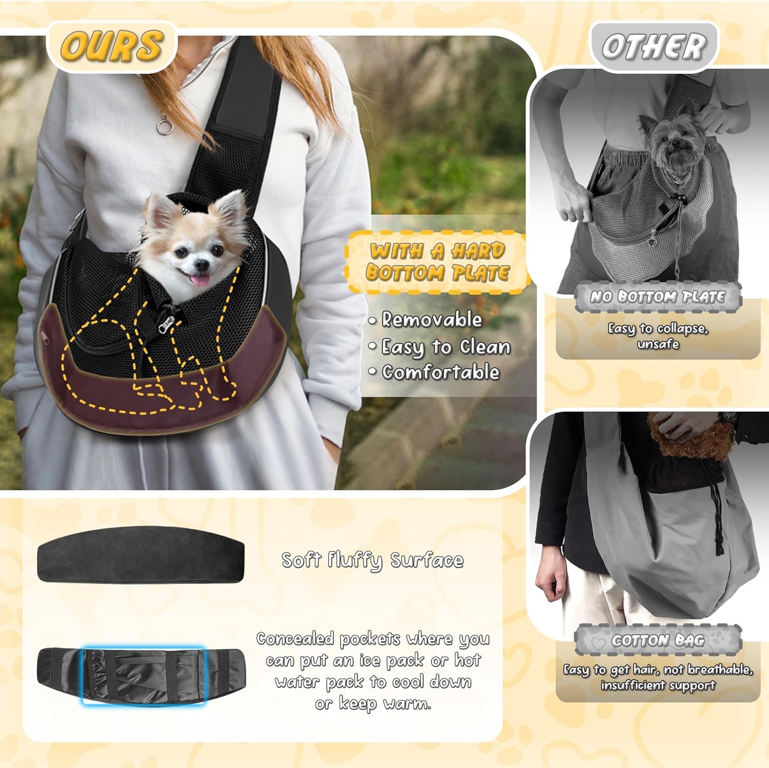 Explore Comfort: The Best Detachable Dog Sling for Small Pets!