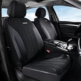 Coverado Car Seat Covers&comma; Waterproof Automotive Seat Protectors&comma; Driver Protectors Universal Fit for SUVs&comma; Trucks&comma; Sedans&comma;Car Accessories &lpar;Black&comma; FrontPair&rpar;