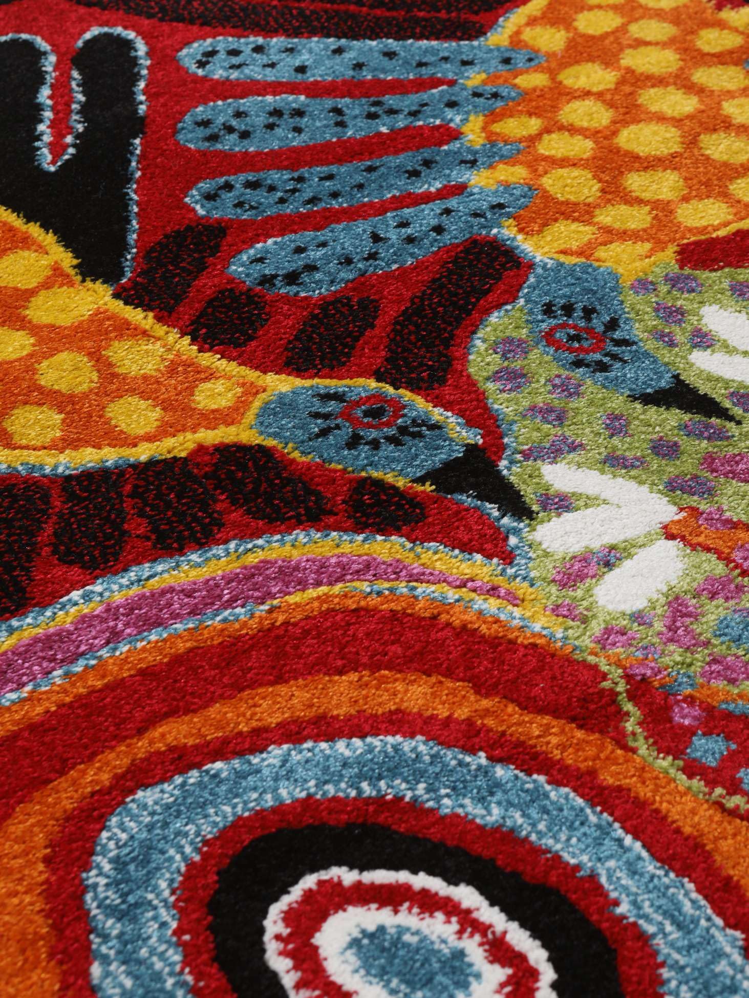 RugVista Twins Tapis, 140 x 200 cm, Multi/Foncé Rouge