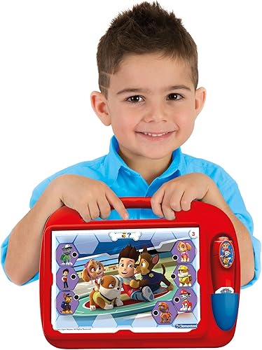Miniatura 4 de Clementoni Sapientino 16335 Travel Quiz Paw Patrol Electronic Educational Game, Interactive Pen, Children 4 Years + (Italian Version), Made in