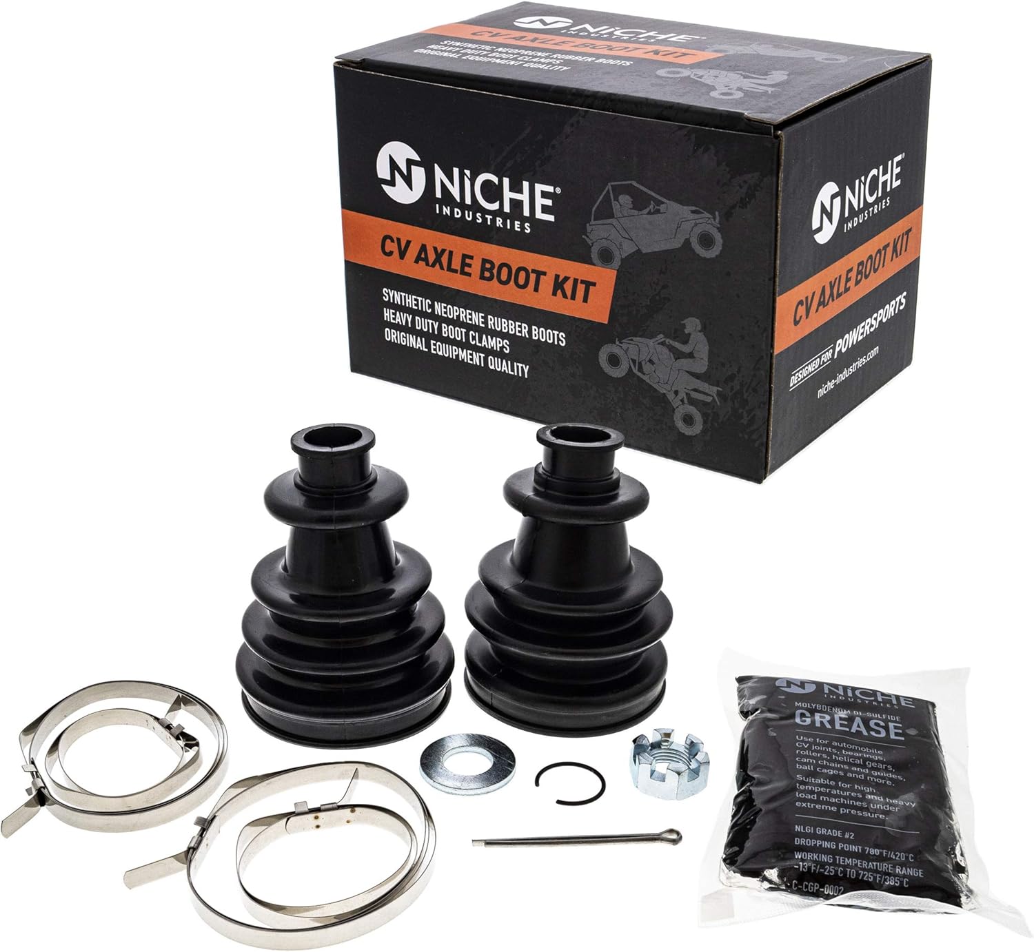 Amazon.com: NICHE Front CV Axle Boot Kit for Polaris Ranger 500 700 XP ...