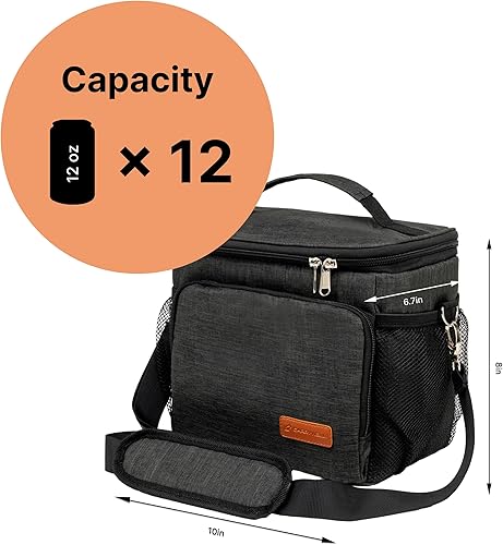 Miniatura 2 de Carrywell No fabricada en China  Bolsa térmica térmica para el almuerzo para hombres y mujeres, transportador de alimentos de lados suaves para el