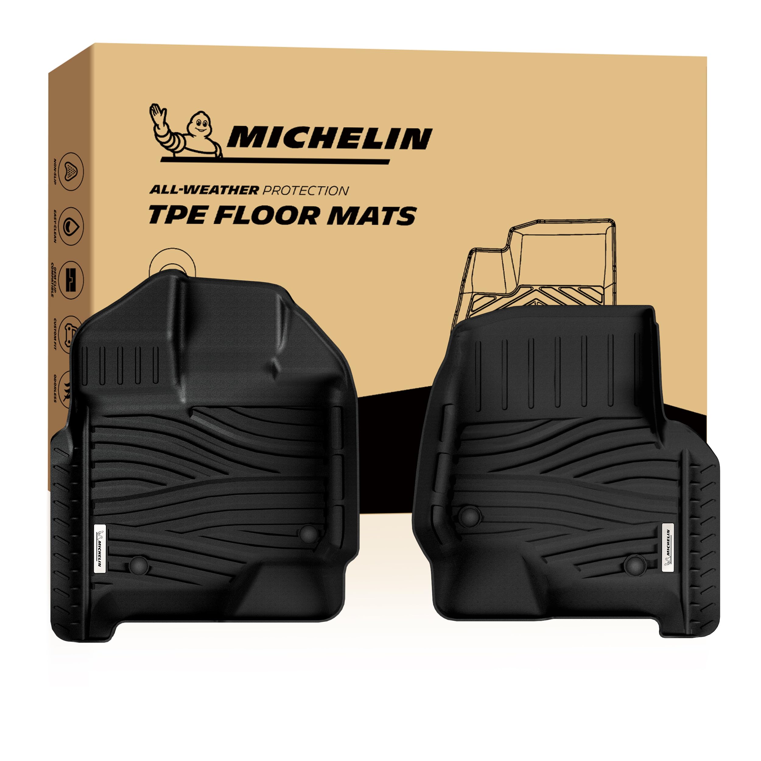 Michelin Vehicle Mats for 2015-2026 Ford F150/2022-2026 Lightning, 1st Row