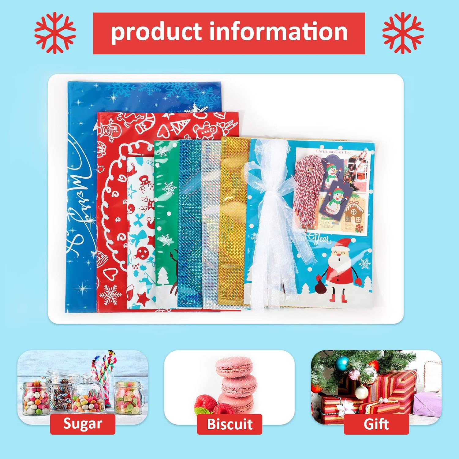 Flаѕh Dеаlѕ - 80% оƒƒ 35 Pieces Christmas Drawstring Bags Assorted Sizes Christmas Wrapping Bags Treats Bags Christmas Goody Bags Christmas Bags with Hanging Tags, Strings, Ribbons for Christmas Birthday Party Favors
