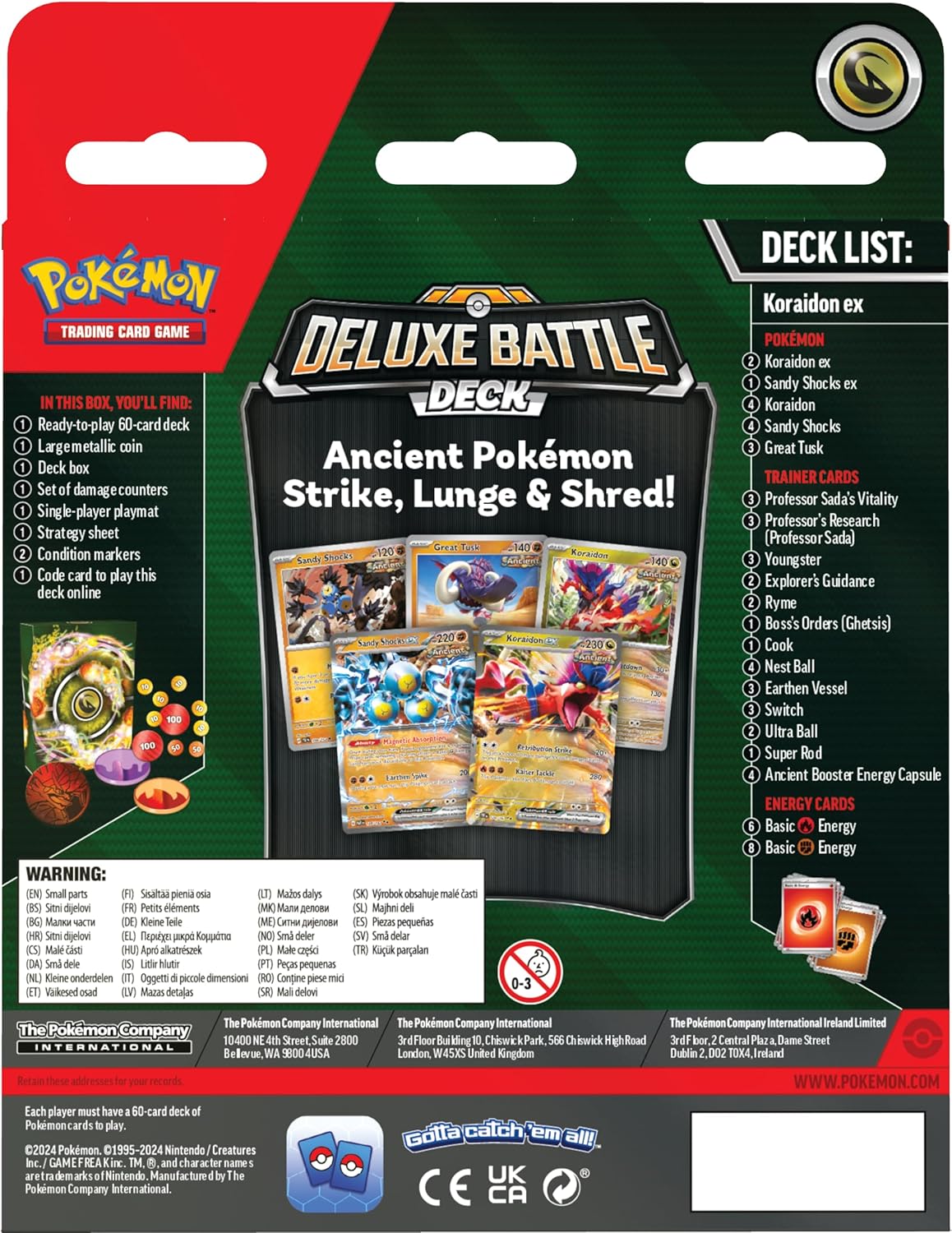 Pokemon TCG: Koraidon ex Deluxe Battle Deck (Ready-to-Play 60-Card Deck & Accessories)