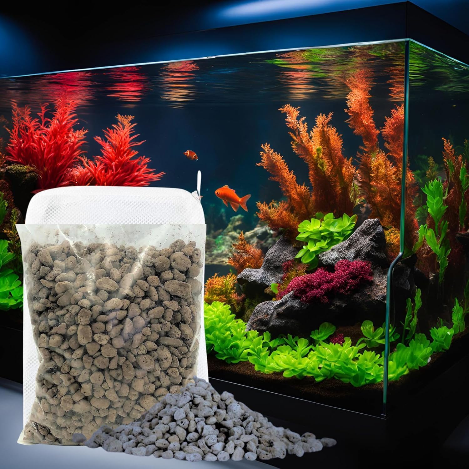 VAYINATO® Pumix Stone Aquarium Filter Media | High-Porosity Bio Media for Hang On Back, Internal, Top & Canister Filters | Enhances Biological Filtration for Crystal Clear Water (250 G, 1-2 CM)-image-28