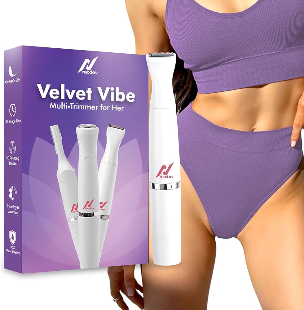 NexLev 6-in-1 trimmer | Sensitive Bikini Trimmer for Women | Skin
