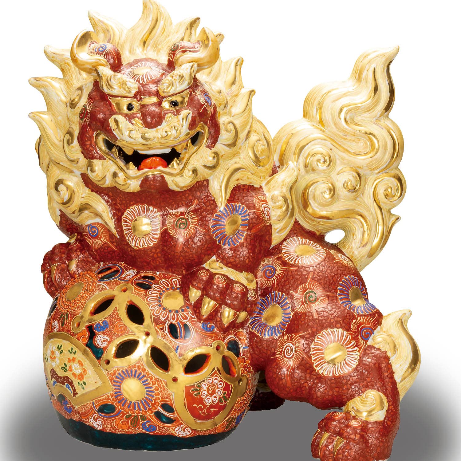 Amazon.co.jp: 開運 陶器 置物 インテリア 15号 獅子 盛 風水 魔除け 
